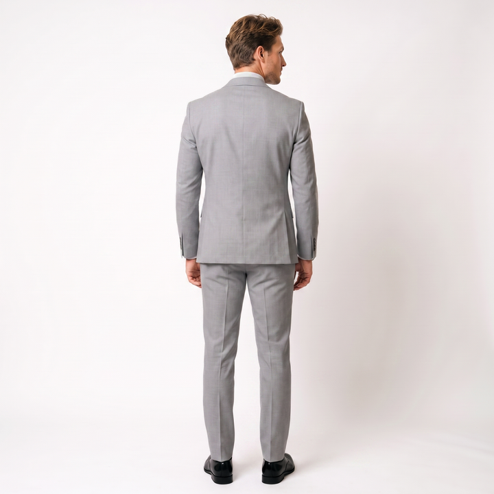 Menseventwear 3 Piece Mens Suit Slim Fit Solid Peak Lapel Suit (Blazer + Vest + Pants) Mens Event Wear