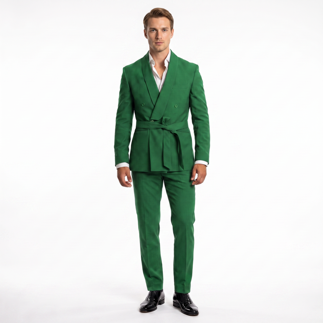 Menseventwear Double Breasts 2 Pieces Shawl Lapel Men&