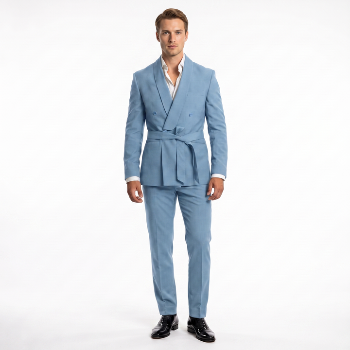 Menseventwear Double Breasts 2 Pieces Shawl Lapel Men&