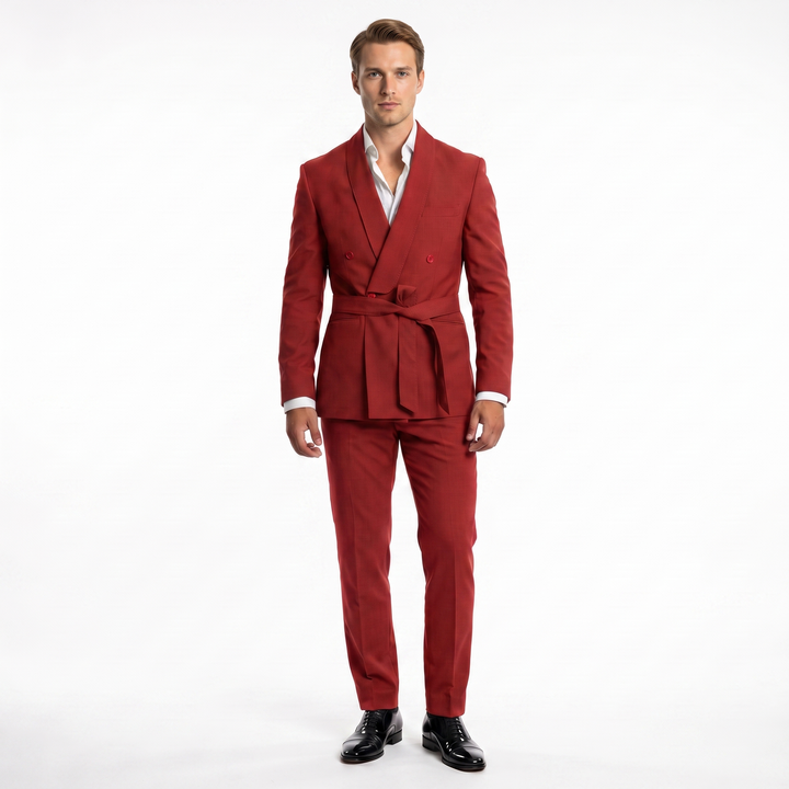 Menseventwear Double Breasts 2 Pieces Shawl Lapel Men&