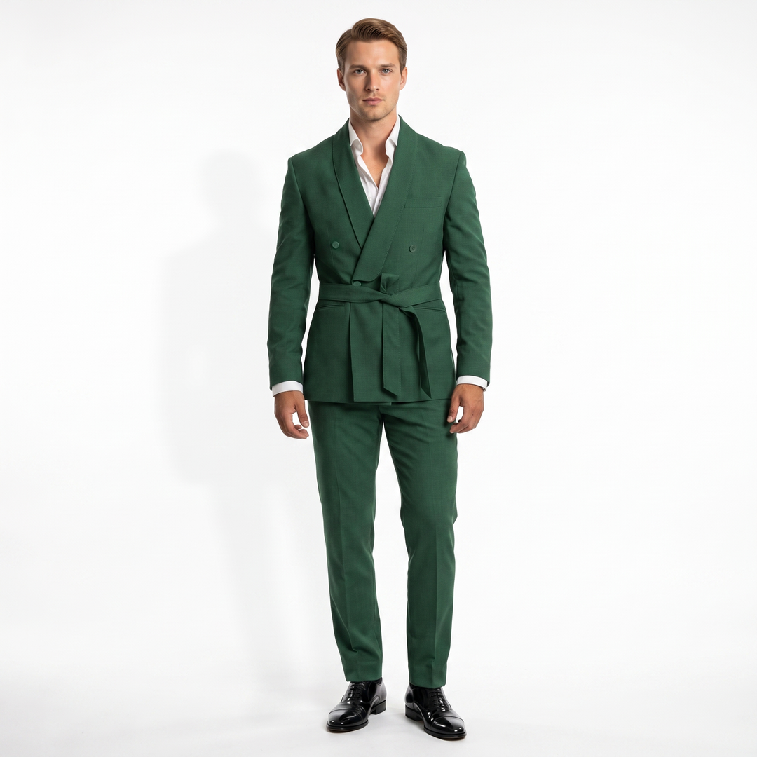 Menseventwear Double Breasts 2 Pieces Shawl Lapel Men's Suit (Blazer+Pants) Mens Event Wear