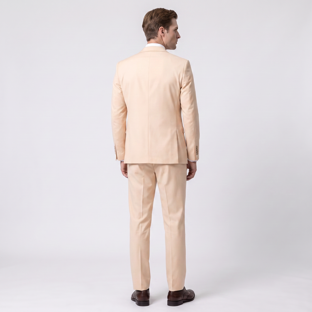 Menseventwear Fashion 3 Pieces Mens Suit Flat Notch Lapel Tuxedos (Blazer+vest+Pants) Mens Event Wear