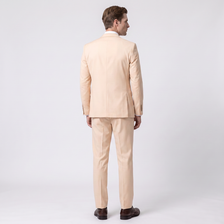 Menseventwear Fashion 3 Pieces Mens Suit Flat Notch Lapel Tuxedos (Blazer+vest+Pants) Mens Event Wear