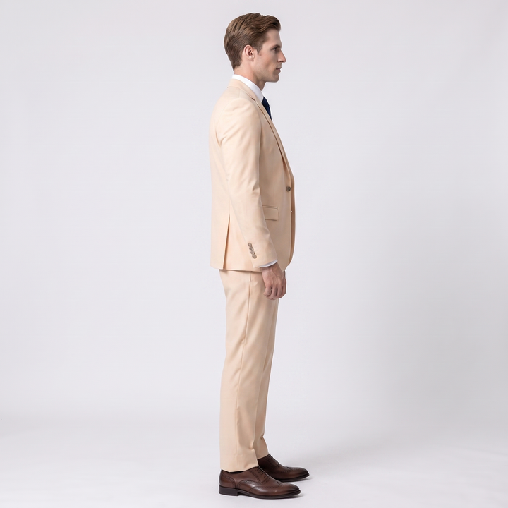 Menseventwear Fashion 3 Pieces Mens Suit Flat Notch Lapel Tuxedos (Blazer+vest+Pants) Mens Event Wear