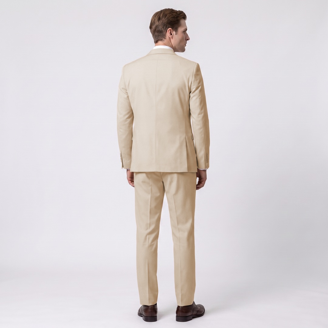 Menseventwear Fashion 3 Pieces Mens Suit Flat Notch Lapel Tuxedos (Blazer+vest+Pants) Mens Event Wear