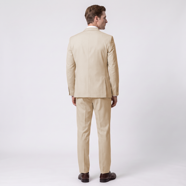 Menseventwear Fashion 3 Pieces Mens Suit Flat Notch Lapel Tuxedos (Blazer+vest+Pants) Mens Event Wear