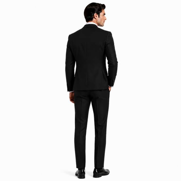 Menseventwear Fashion 3 Pieces Mens Suit Peak Lapel Tuxedos For Wedding (Blazer+vest+Pants) Mens Event Wear
