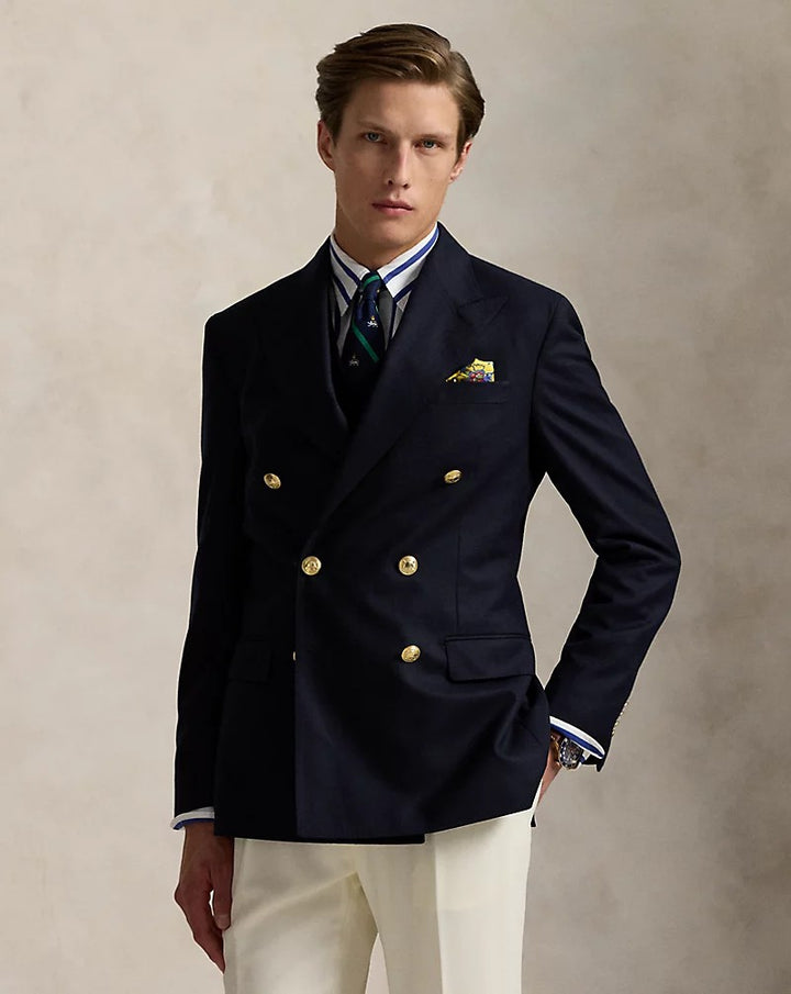 Menseventwear Fashion Men's Slim Fit Peak Lapel Flat Blazer mens event wear