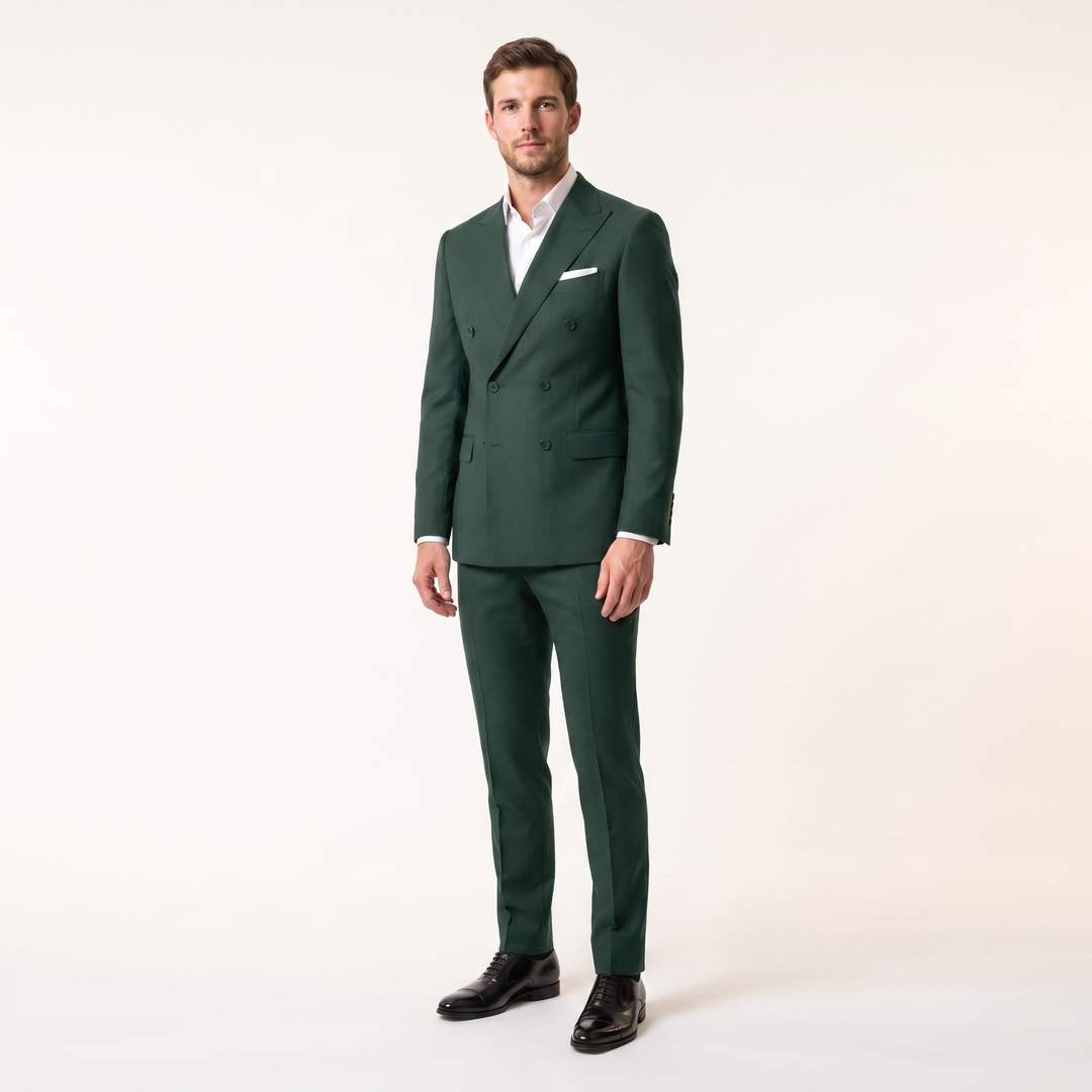Menseventwear Formal 2 Pieces Men’s Suit Slim Fit Flat Peak Lapel Tuxedos (Blazer+Pants) Mens Event Wear