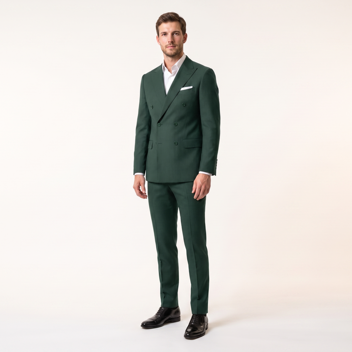 Menseventwear Formal 2 Pieces Men’s Suit Slim Fit Flat Peak Lapel Tuxedos (Blazer+Pants) Mens Event Wear
