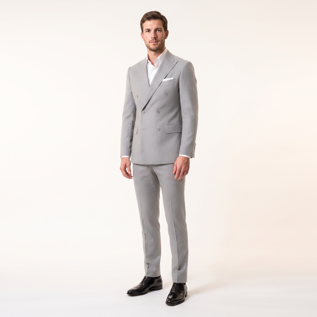 Menseventwear Formal 2 Pieces Men’s Suit Slim Fit Flat Peak Lapel Tuxedos (Blazer+Pants) Mens Event Wear