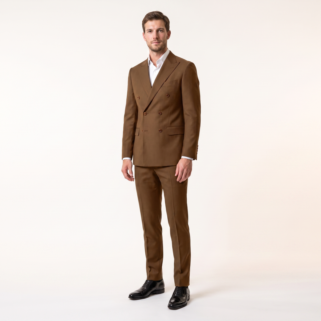 Menseventwear Formal 2 Pieces Men’s Suit Slim Fit Flat Peak Lapel Tuxedos (Blazer+Pants) Mens Event Wear