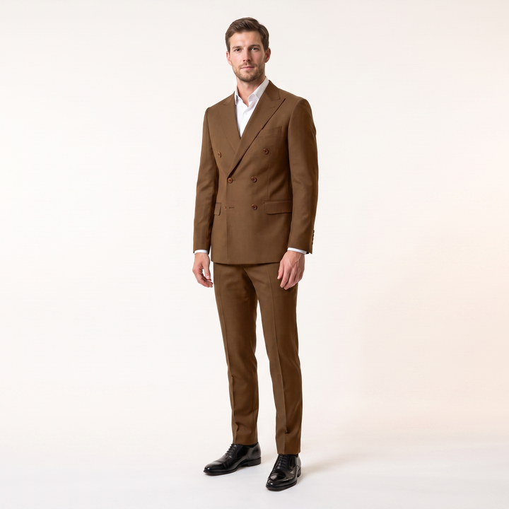 Menseventwear Formal 2 Pieces Men’s Suit Slim Fit Flat Peak Lapel Tuxedos (Blazer+Pants) Mens Event Wear
