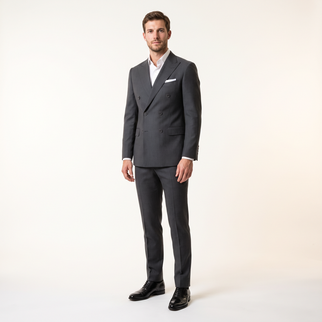 Menseventwear Formal 2 Pieces Men’s Suit Slim Fit Flat Peak Lapel Tuxedos (Blazer+Pants) Mens Event Wear