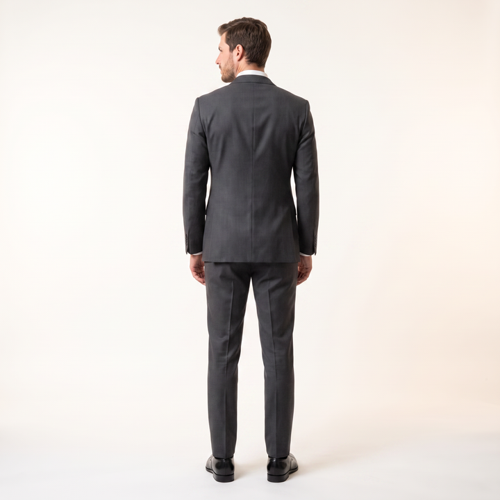 Menseventwear Formal 2 Pieces Men’s Suit Slim Fit Flat Peak Lapel Tuxedos (Blazer+Pants) Mens Event Wear