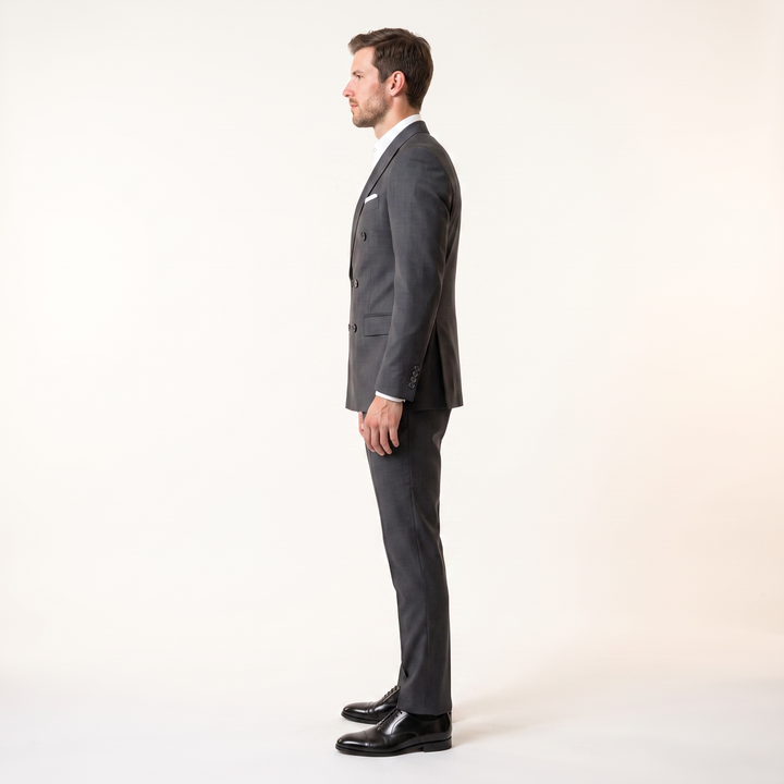 Menseventwear Formal 2 Pieces Men’s Suit Slim Fit Flat Peak Lapel Tuxedos (Blazer+Pants) Mens Event Wear