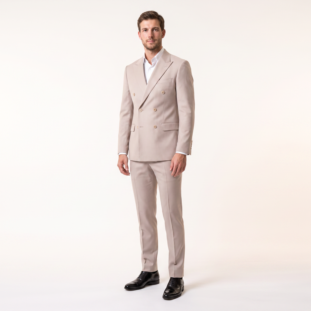 Menseventwear Formal 2 Pieces Men’s Suit Slim Fit Flat Peak Lapel Tuxedos (Blazer+Pants) Mens Event Wear