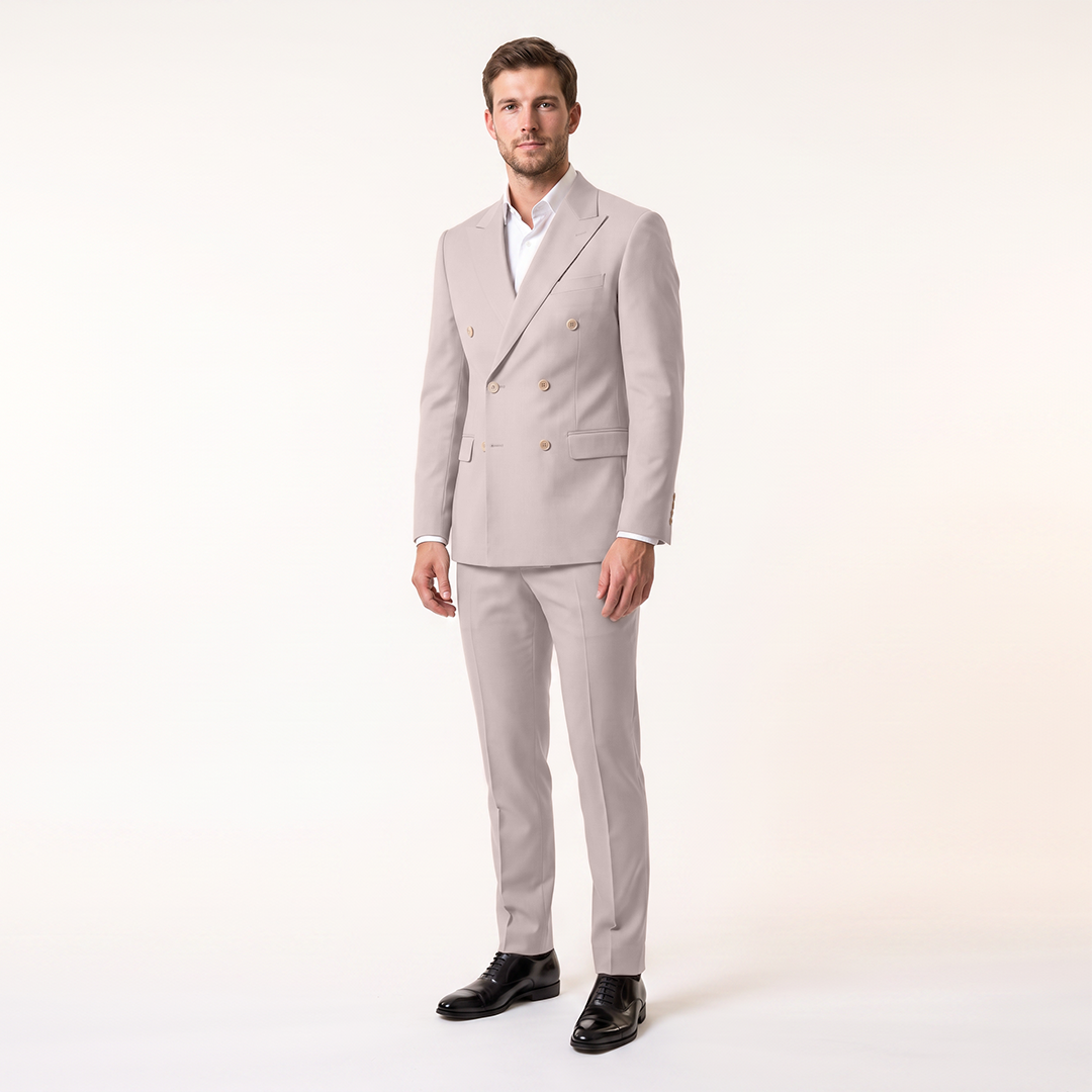 Menseventwear Formal 2 Pieces Men’s Suit Slim Fit Flat Peak Lapel Tuxedos (Blazer+Pants) Mens Event Wear