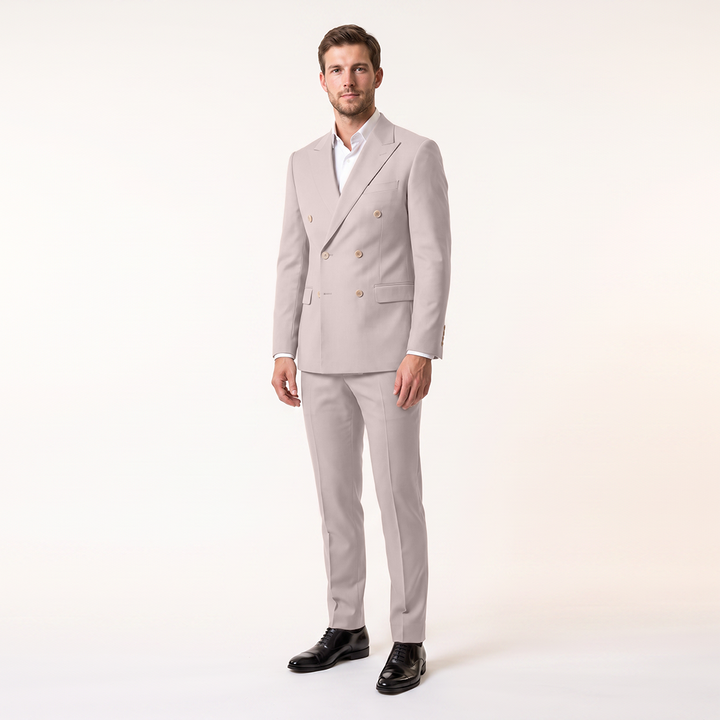 Menseventwear Formal 2 Pieces Men’s Suit Slim Fit Flat Peak Lapel Tuxedos (Blazer+Pants) Mens Event Wear