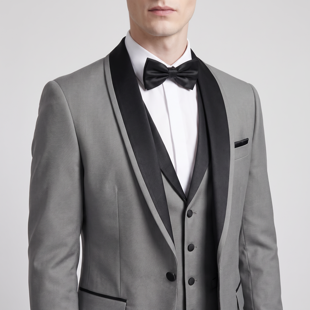 Menseventwear Formal 3 Pieces Men‘’s Suit Flat Shawl Lapel Tuxedos (Blazer+vest+Pants) Mens Event Wear