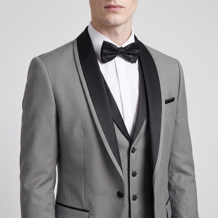 Menseventwear Formal 3 Pieces Men‘’s Suit Flat Shawl Lapel Tuxedos (Blazer+vest+Pants) Mens Event Wear