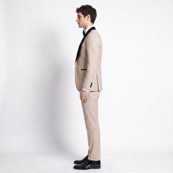 Menseventwear Formal 3 Pieces Men‘’s Suit Flat Shawl Lapel Tuxedos (Blazer+vest+Pants) Mens Event Wear