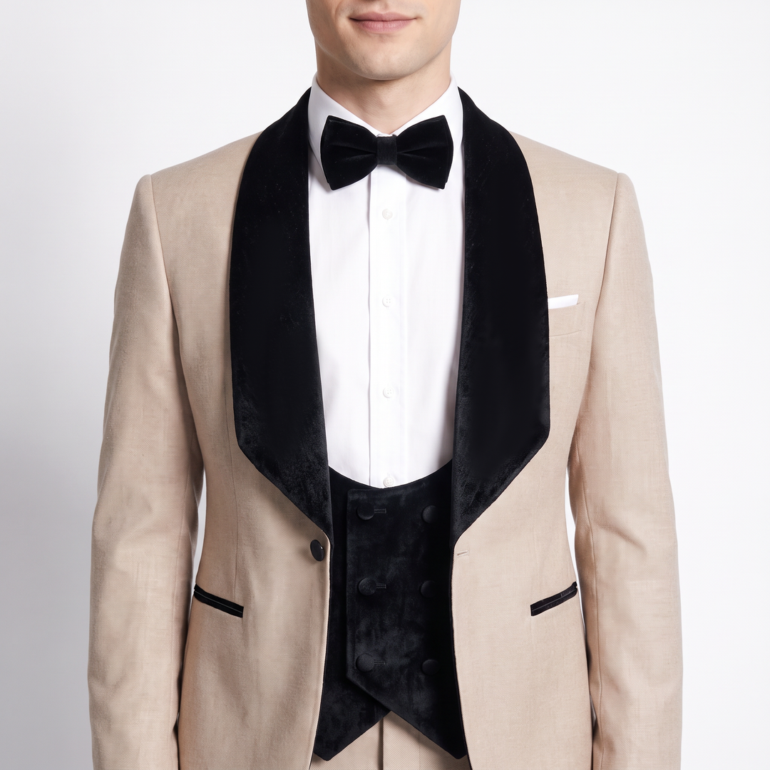 Menseventwear Formal 3 Pieces Men‘’s Suit Flat Shawl Lapel Tuxedos (Blazer+vest+Pants) Mens Event Wear