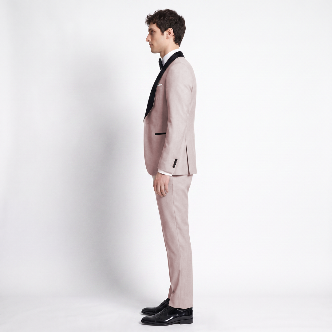Menseventwear Formal 3 Pieces Men‘s Suit Flat Shawl Lapel Tuxedos (Blazer+vest+Pants) Mens Event Wear