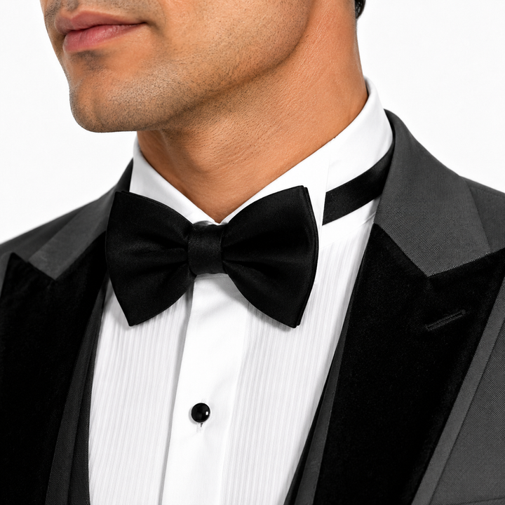 Menseventwear Formal 3 Pieces Mens Suit Classic Flat Peak Lapel Solid Tuxedos (Blazer+vest+Pants) Mens Event Wear