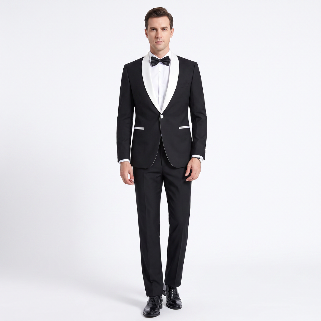 Menseventwear Formal Men's Suit 2 Pieces Shawl Lapel Tuxedos For Wedding (Blazer+Pants) Mens Event Wear