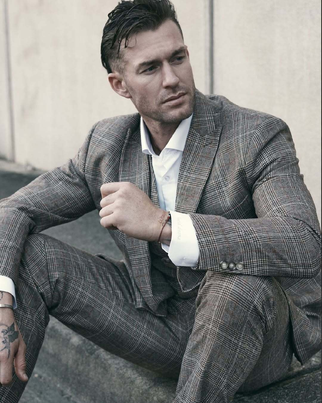 Menseventwear Formal Mens Suit 3 Pieces Business Plaid Solid Peak Lapel Tuxedos (Blazer+Vest+Pants) mens event wear