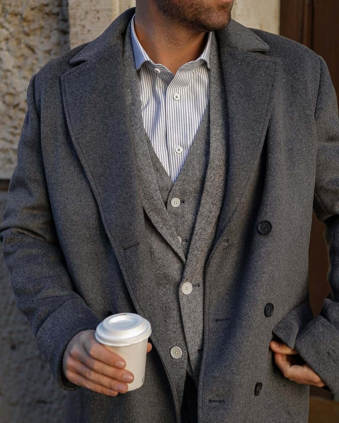 Menseventwear Men's Casual 3 Pieces Mens Suit Classic Tweed Notch Lapel Tuxedos (Blazer+vest+Pants) mens event wear