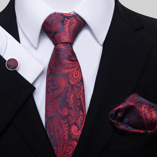 Men's Business Creative Printed Tie Suit Set main image 0