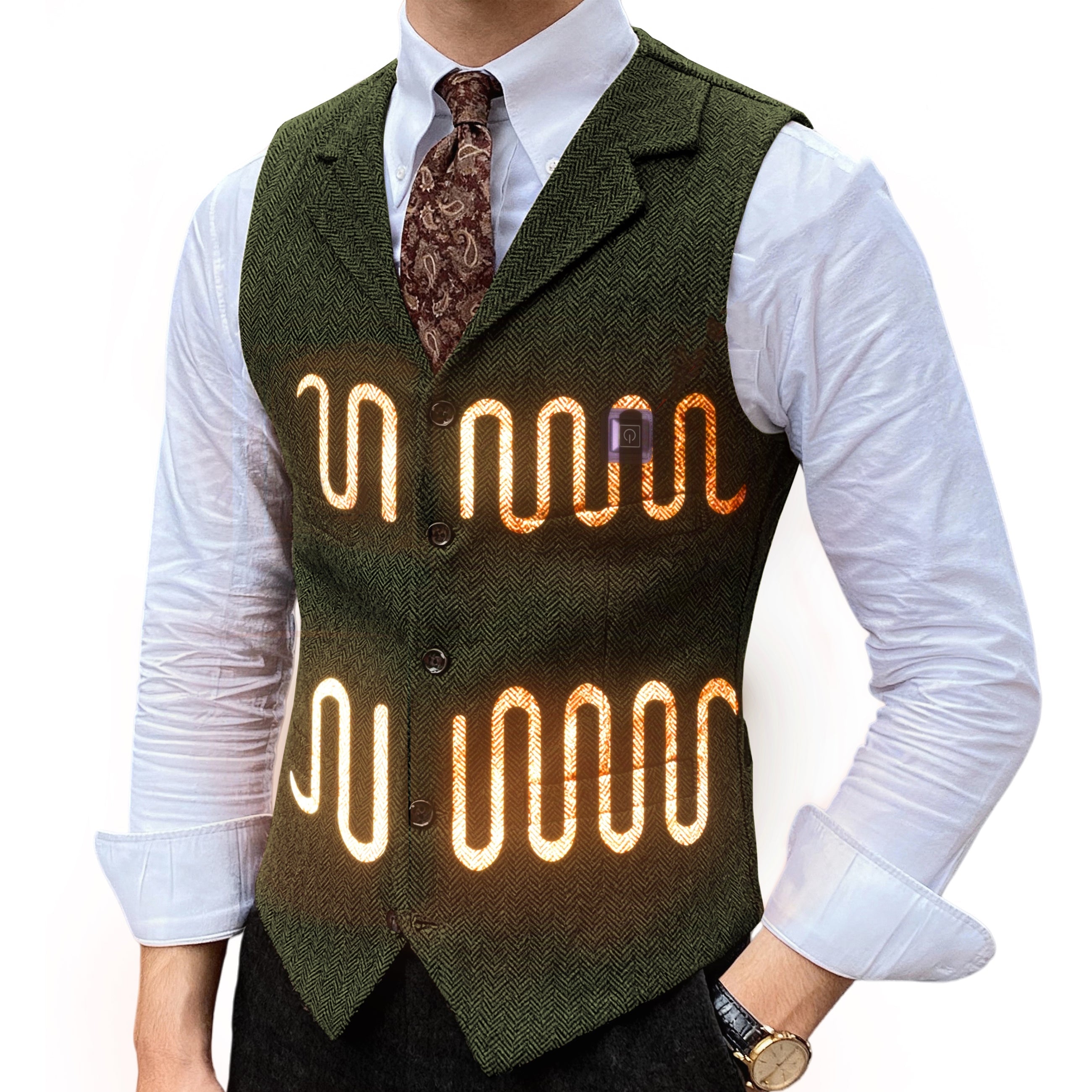 Herringbone Vest – mens event wear