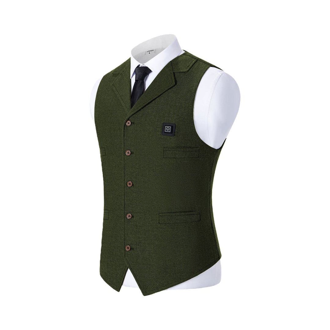 MensEventWear Men's Tweed Heated Vest-Winter Men Hiking Cycling Golf Lightweight Heating Vest(without battery bank) mens event wear
