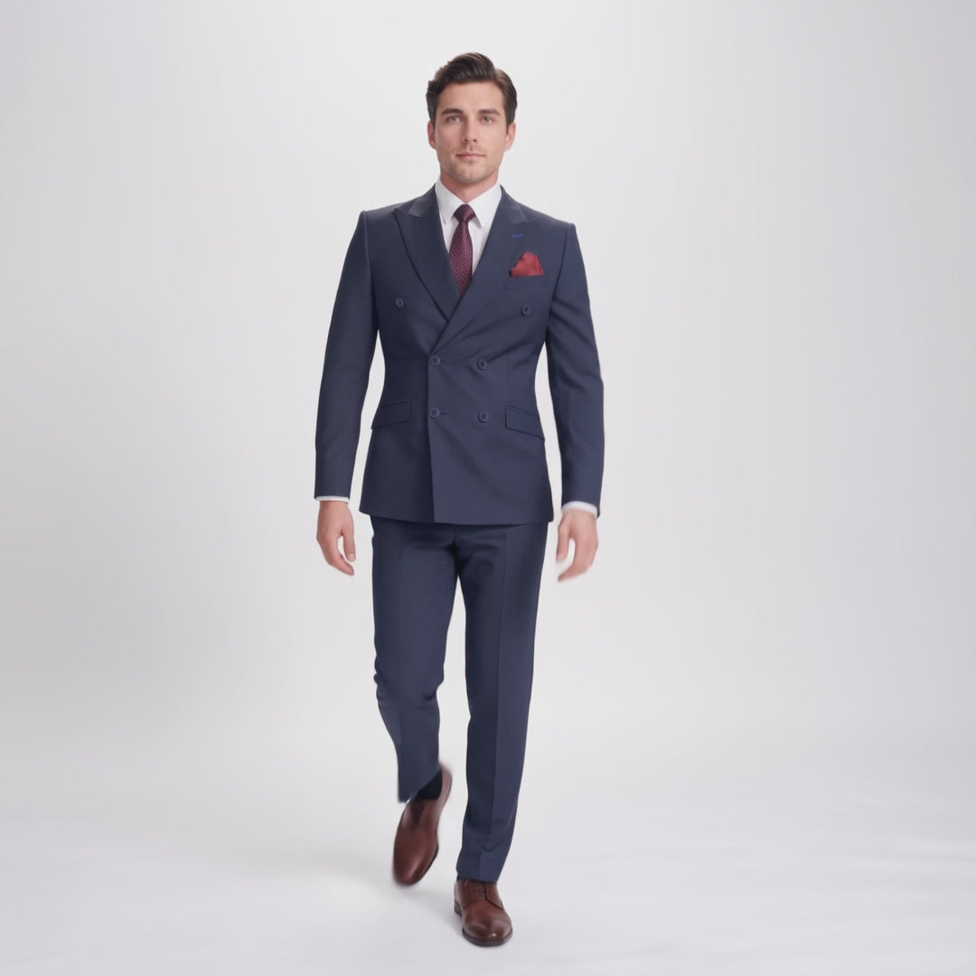 Menseventwear Formal 2 Pieces Mens Suit Flat Peak Lapel Set (Blazer+Pants)