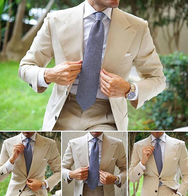 Casual Men's 2 Pieces Mens Suit Regular Fit Tuxedos For Wedding (Blazer+Pants) mens event wear
