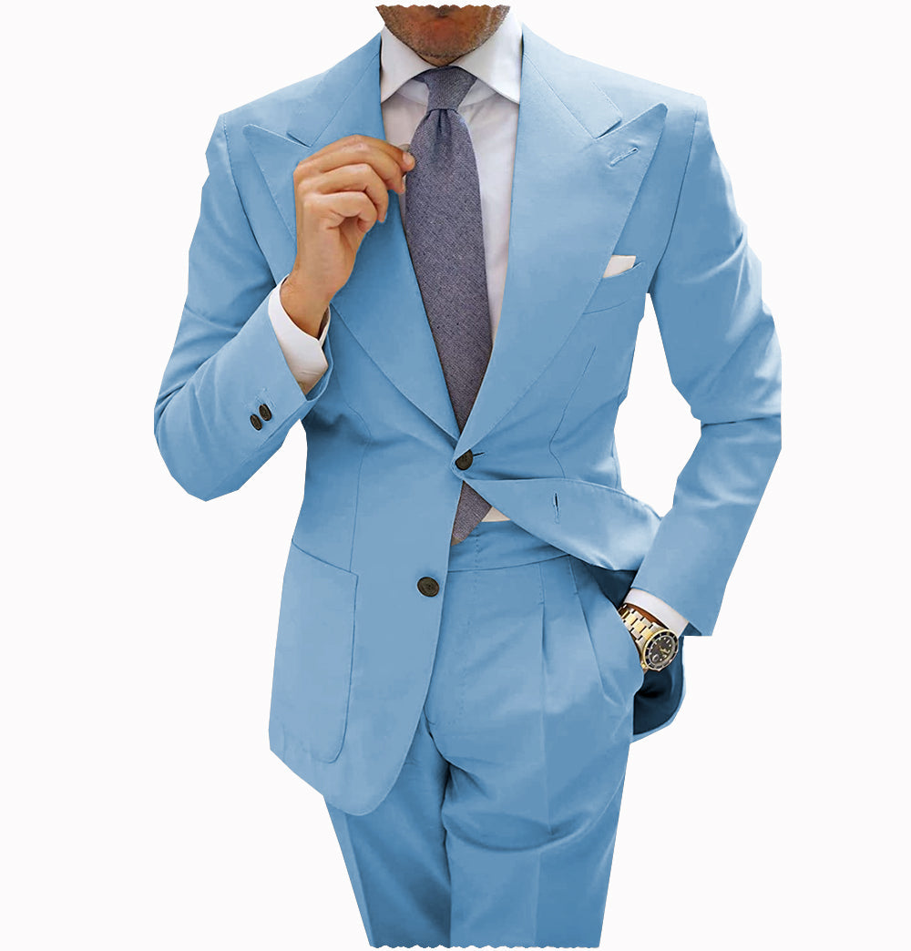 Casual Men's 2 Pieces Mens Suit Regular Fit Tuxedos For Wedding (Blazer+Pants) mens event wear