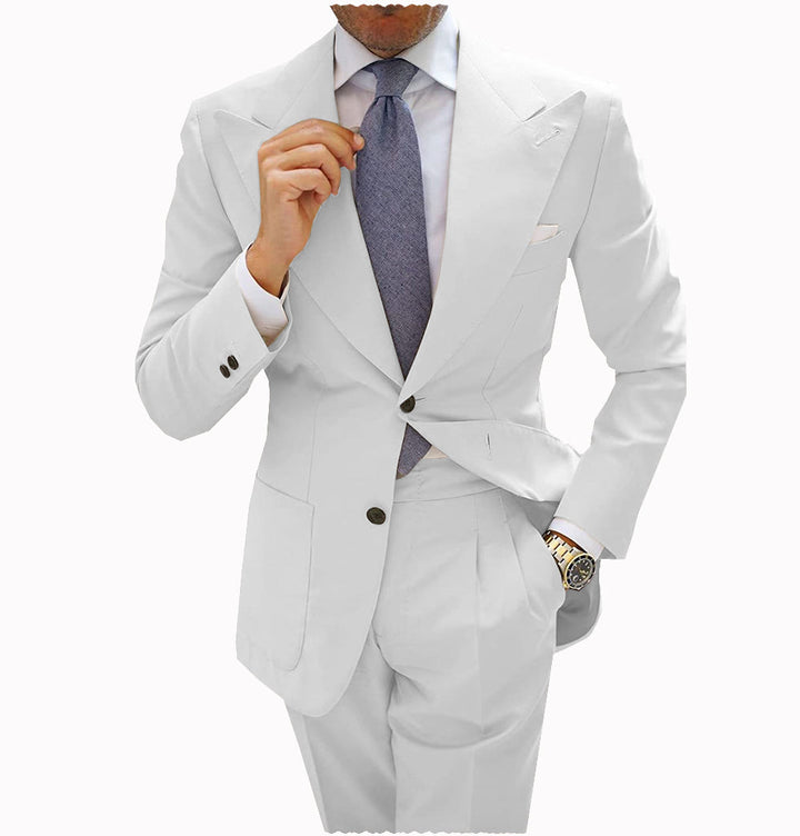 Casual Men's 2 Pieces Mens Suit Regular Fit Tuxedos For Wedding (Blazer+Pants) mens event wear