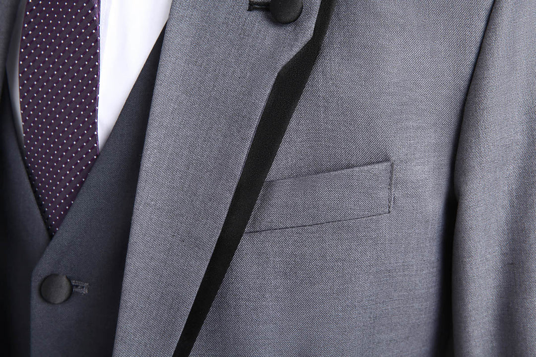Casual Men's 3 Pieces Mens Suit Shawl Lapel Tuxedos For Wedding (Blazer+vest+Pants) mens event wear