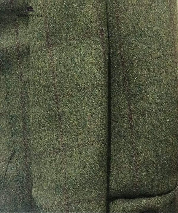 Casual Men's Classic Tweed Plaid Notch Lapel Waistcoat menseventwear