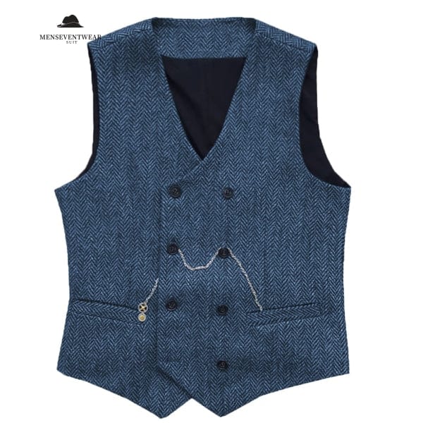 V neck double breasted waistcoat 2025