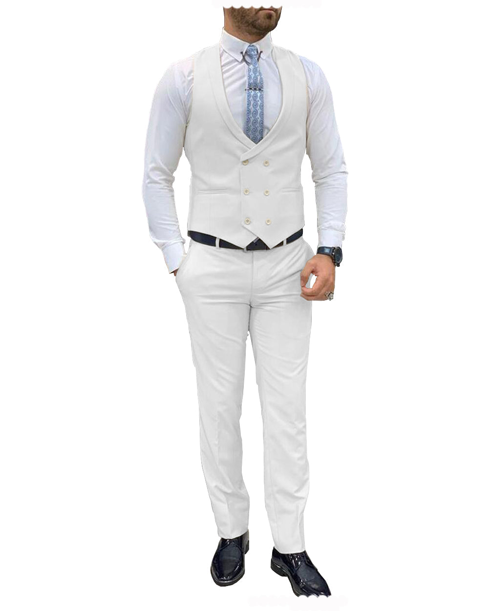Fashion Double Breasted 2 pieces Mens Suit For Wedding (Vest+Pants) mens event wear