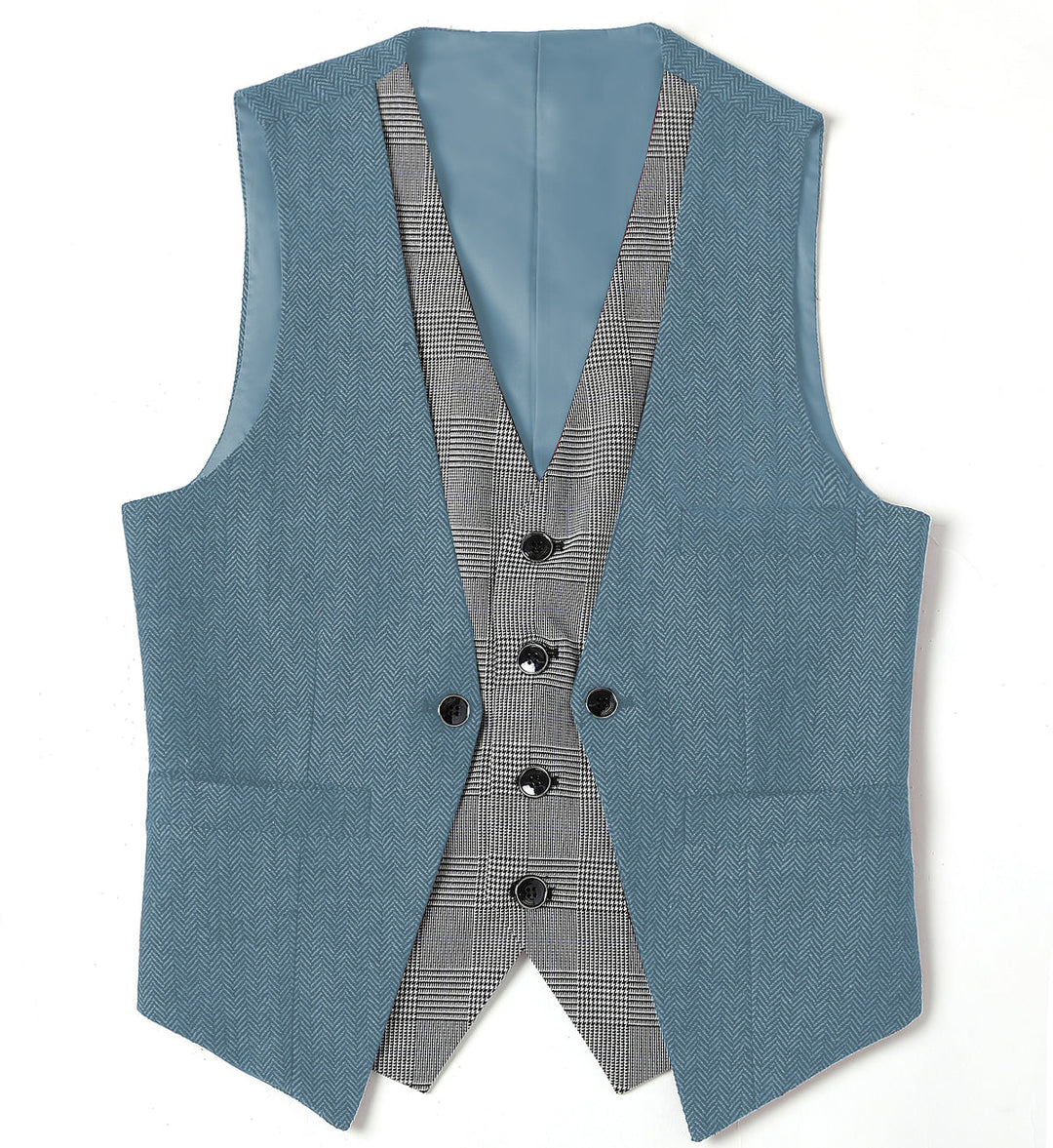 Fashion Men's Suit Vest Herringbone V-Neck Waistcoat mens event wear