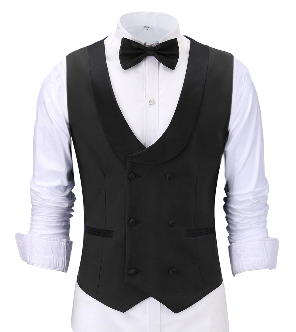 Men's Suit Vest Herringbone Notch Lapel Waistcoat | ceehuteey