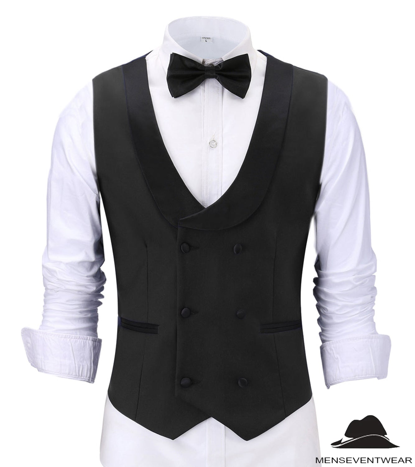 Men's Suit Vest Herringbone Notch Lapel Waistcoat | ceehuteey