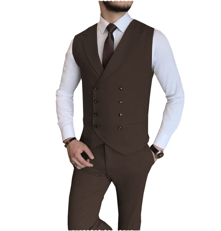 Formal 2 Pieces Double Breasted Mens Suit For Wedding (Vest + Pants) mens event wear