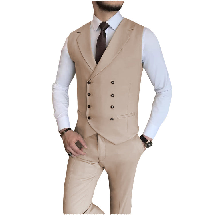 Formal 2 Pieces Double Breasted Mens Suit For Wedding (Vest + Pants) mens event wear