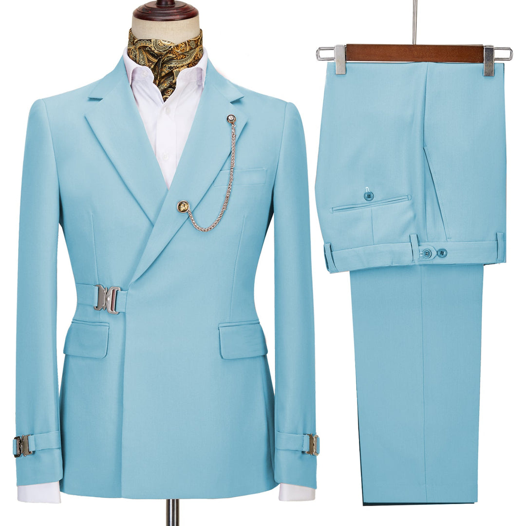 Formal Men's 2 Piece Men's Suit Regular Fit Notched Lapel Tuxedo For Wedding (Blazer + Pants) mens event wear