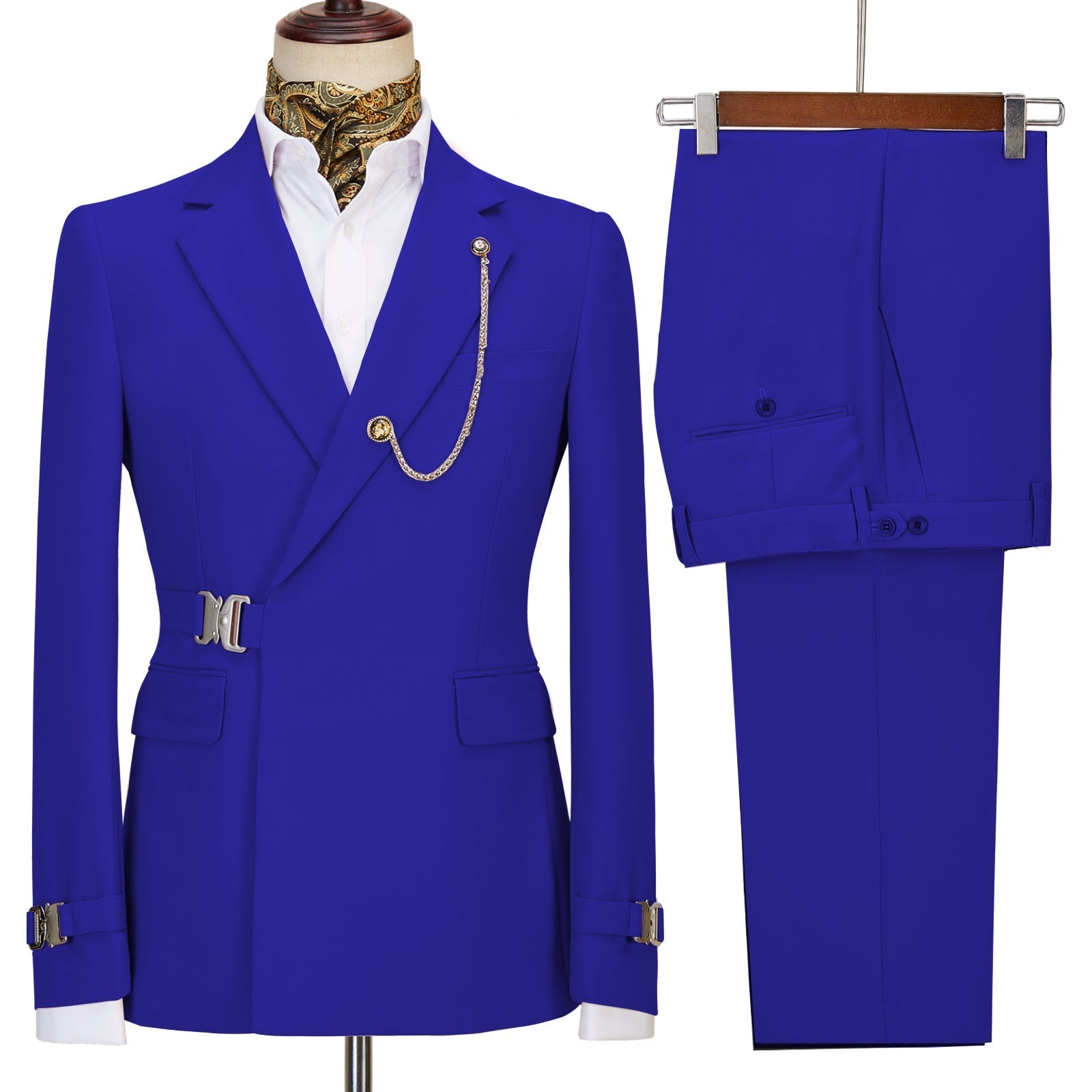 Formal Men's 2 Piece Men's Suit Regular Fit Notched Lapel Tuxedo For W ...